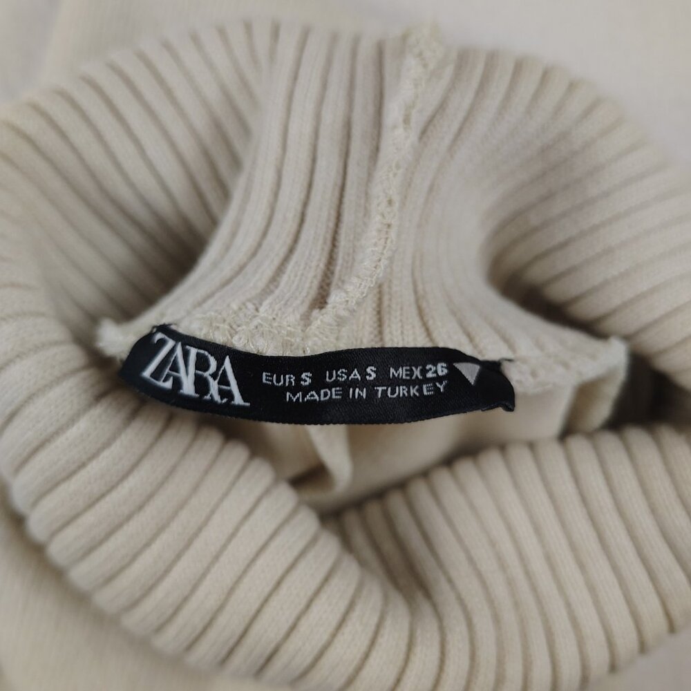 Zara Cropped Hooded Sweater Womens Small - Picture 3 of 8